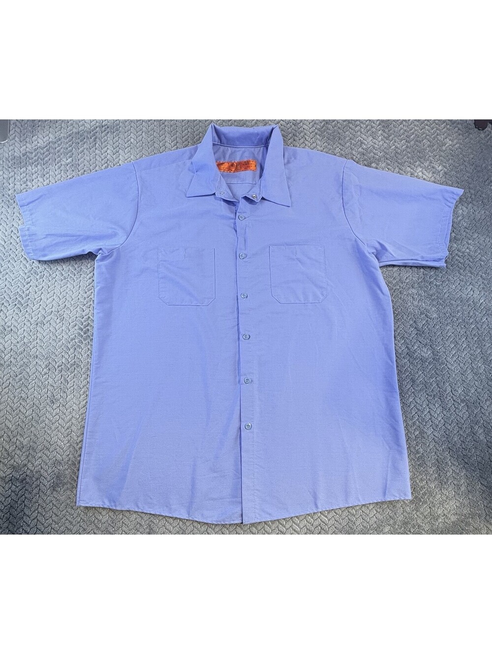Vintage WorkWear Union Made USA Work Shirt XL Short Sleeve Light Blue (0185)